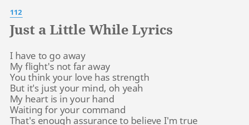 none of us have but a little while lyrics