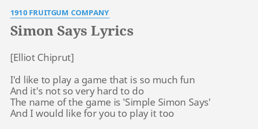 1910 Fruitgum Company - Simon Says: lyrics and songs