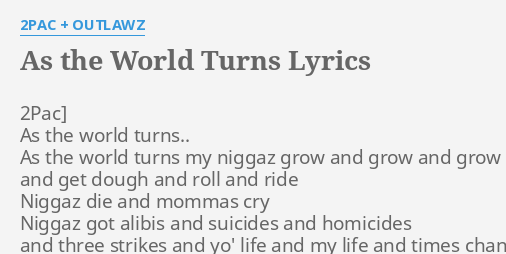 as the world turns lyrics