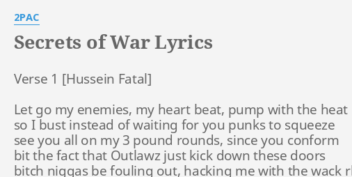 secrets of war 2pac lyrics