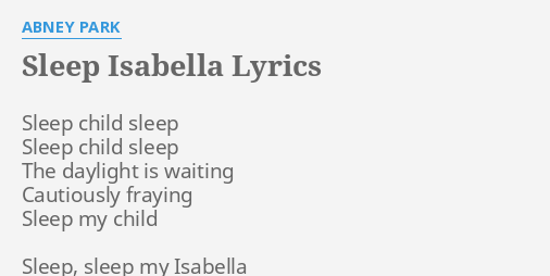 Lyrics isabella MEDIAEVAL BAEBES