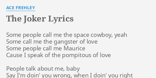 she call me joker lyrics original