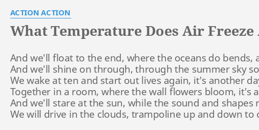 What Temperature Does Air Freeze