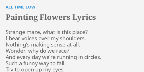 PAINTING FLOWERS (TRADUÇÃO) - All Time Low 