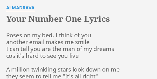 i m going to be your number one lyrics