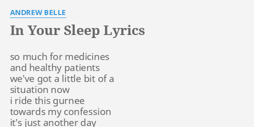 Andrew Belle Lyrics