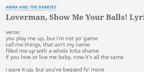 call me your loverman lyrics