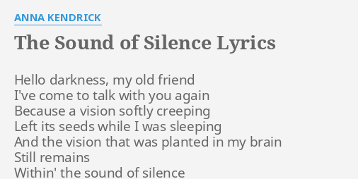 sound of silence karaoke lyrics