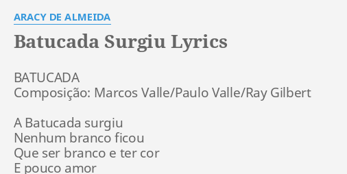 Batucada - song and lyrics by Sacode A Poeira