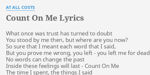 You Can Count On Me Lyrics - Lyrics Center