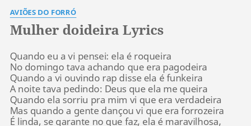 Mulher Doideira Lyrics By AviÕes Do ForrÓ Quando Eu A Vi 5996