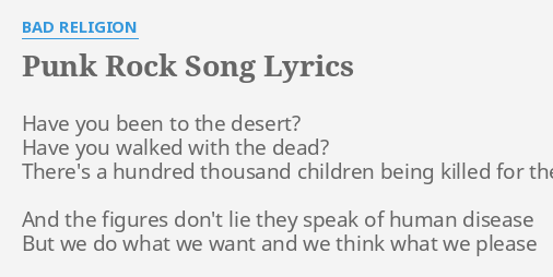 punk-rock-song-lyrics-by-bad-religion-have-you-been-to