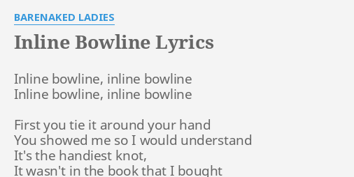 inline bowline knot