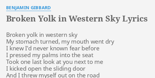 Western sky lyrics