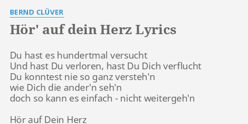 Dein nicht auf deinen herz hör verstand auf und 4 Gründe,