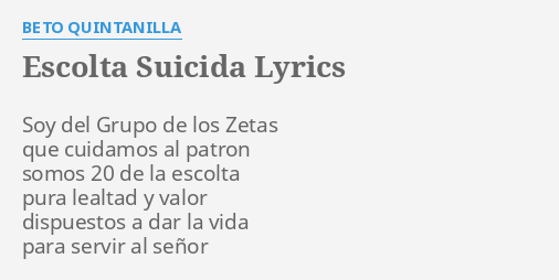 ESCOLTA SUICIDA