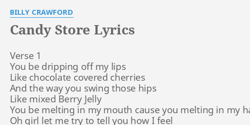 Chocolate coated candy lyrics