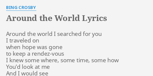 around the world hindi song lyrics