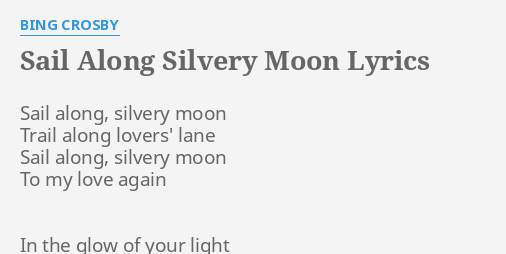 by the light of the silvery moon bing crosby