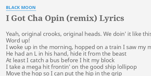 I GOT CHA OPIN REMIX