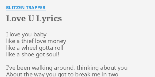 Love U Lyrics By Blitzen Trapper I Love You Baby