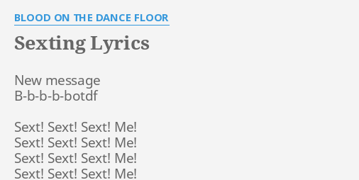 Blood On The Dance Floor Lyrics Candyland Derrickandmelisa