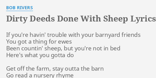 Dirty Deeds Done With Sheep Lyrics