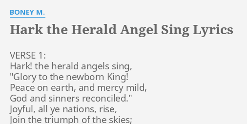 hark the herald angels sing lyrics