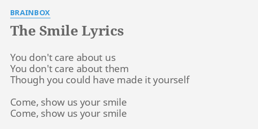 the smile of you lyrics