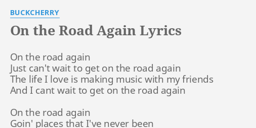 on the road again lyrics