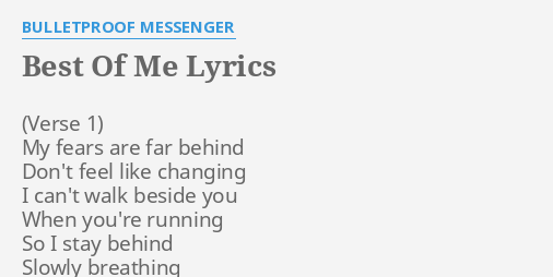 the best of me lyrics meaning