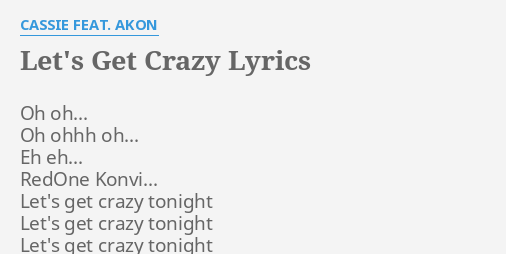 Get Crazy / Lyrics