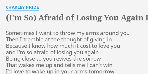 afraid of losing you again lyrics