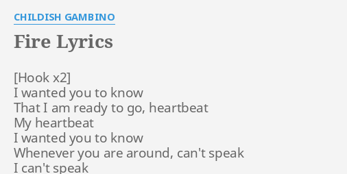 childish gambino heartbeat lyrics