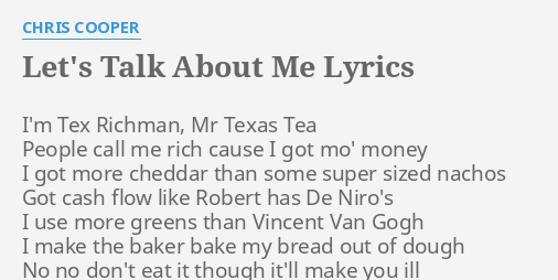 chris cooper let's talk about me lyrics