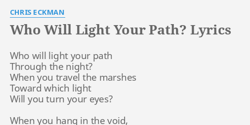 who will light your path lyrics