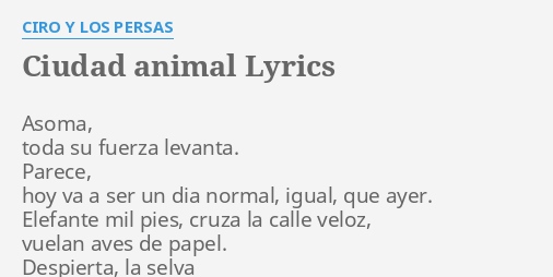 CIUDAD ANIMAL