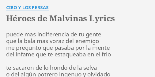 H ROES DE MALVINAS