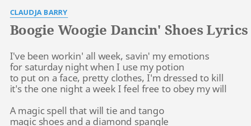 BOOGIE WOOGIE DANCIN' SHOES