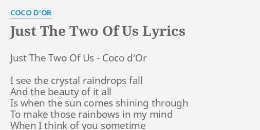 J-STYLE two of us Lyrics