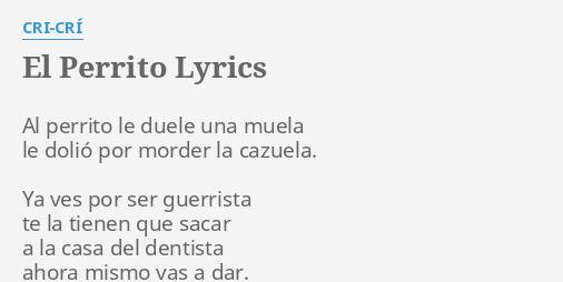 el baile de los muñecos cri cri letra