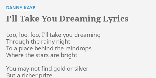 i ll be dreaming of you lyrics