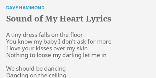 sound of my heart song lyrics