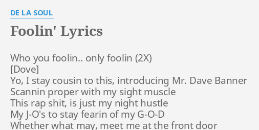 who you foolin call up bro lyrics