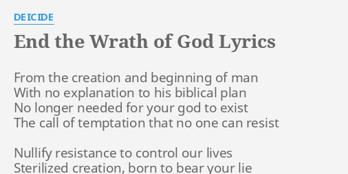 deicide end the wrath of god lyrics