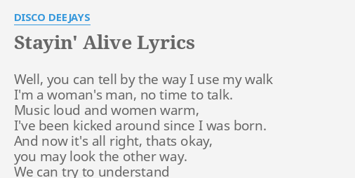 Stay Alive 歌詞