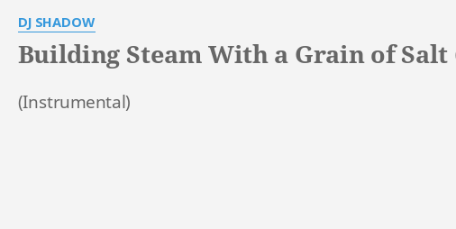 Building Steam With A Grain Of Salt Alternate Take Without Overdubs Lyrics By Dj Shadow