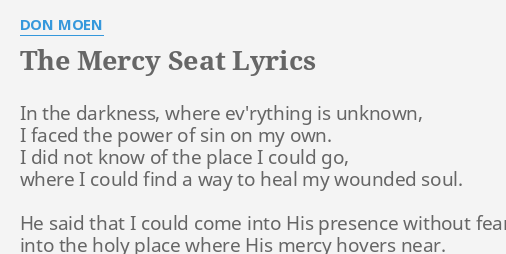 mercy seat song