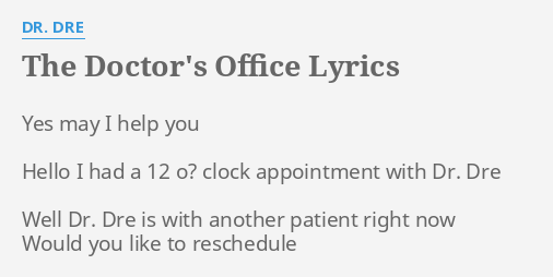 THE DOCTOR'S OFFICE