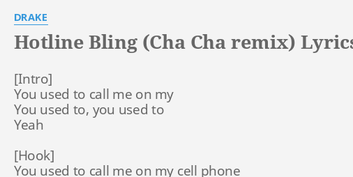 HOTLINE BLING CHA CHA REMIX